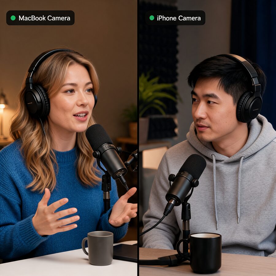 Mac webcam plus iPhone via Continuity Camera
